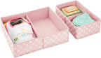 mDesign Fabric Drawer Organizer Bins, Kids/Baby Nursery Dresser, Closet, Shelf, Playroom Organization, Hold Clothes, Toys, Di