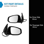 TRQ Driver & Passenger Side Power Heated Mirror Set Textured Paint to Match with Turn Signal Blind Spot Compatible with 2016-