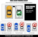 Car Parking Guide Assist Laser Sensor, 360 Degree Adjustable Dual Laser Assist Stop Light Distance Vehicle Parking Aid, Motion Activated Auto Stop Indicator Assistance, Universal Fit