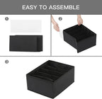 Qozary Jeans Pants Organizer for Closet, 4 Pack Drawer Organizers for Clothing, 5 Grids Wardrobe Clothes Storage, Deep Drawer