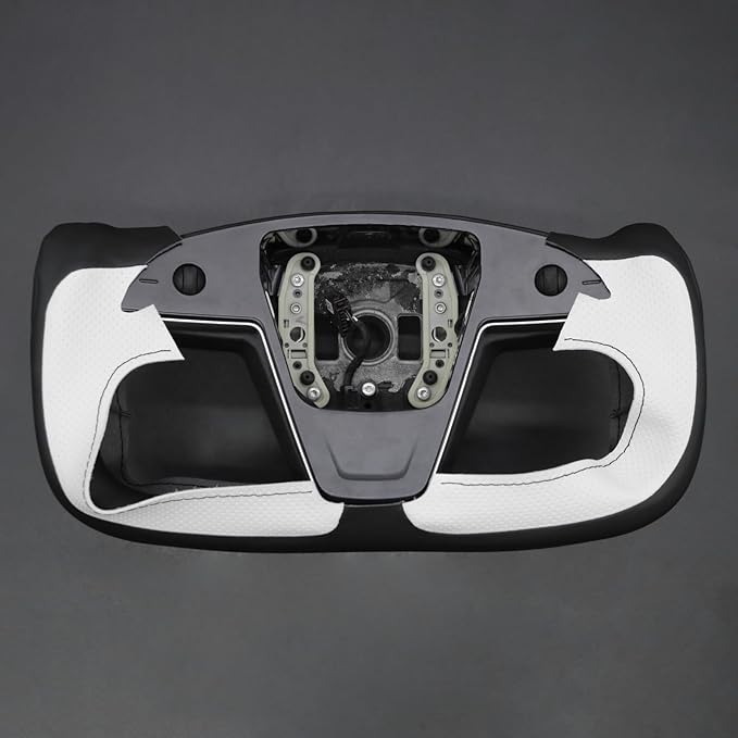 MEWANT Hand Stitched Tesla Model S Yoke Steering Wheel Cover Wrap for Tesla Model S 2021-2023 / Model X 2021-2023 Tesla Yoke Steering Wheel Accessories