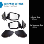TRQ Driver & Passenger Side Power Mirror Set Paint to Match Manual Fold Compatible with 2015-2019 Nissan Versa, NI1320257, NI