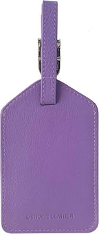 Personalized Monogrammed Leather Luggage Tags - 2 Pack