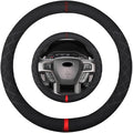 Suede Steering Wheel Cover,Compatible with Ford Expedition F-150 F-250 F-350 Suede Leather Sport Non-Slip Wheel Cover Car Interior Accessories 15.5 16 inch for Man and Women