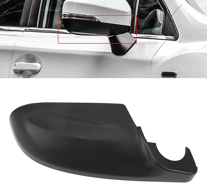 Black Shockproof Lower Mirror Cover Cap, Rearview Mirror Lower Trim Covers Replacement for Subaru Impreza Legacy Outback Ascent (Left: 91054FL20A)