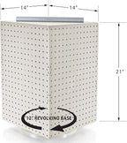 Azar Displays 701414-WHT-4W32 Rotating Countertop Display Kit with Peg Hooks Included, 14 Inches Wide x 14 Inches Deep x 20 I