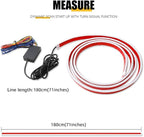 DREAMIZER 71" 12V RGB Car LED Lights Exterior Flexible Hood Light Strip,IP68 Waterproof Dynamic Car LED Strip Light with Turn Signal for Cars Truck SUV,APP Control