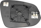 TRQ Heated Mirror Glass Left Driver Side with Backing Plate Compatible with 2016-2018 Toyota RAV4 TO1324175