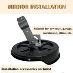 Convex Mirror - 12" Safety Mirrors for Garage, Warehouse, Pole-Mount Large Security Mirror for Driveway with Flexible PC Lens (12 Inch, Black)