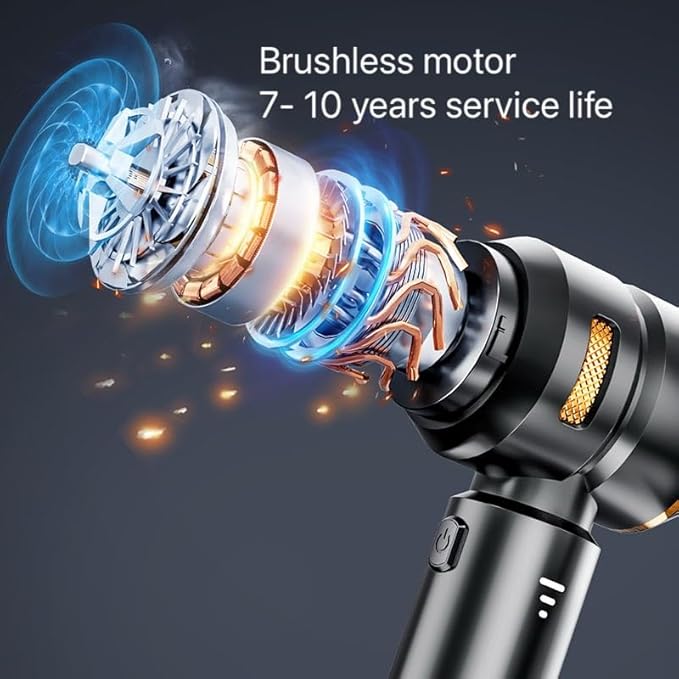 Handheld Cordless Vacuum,Car Vacuum Cleaner,4-in-1 22000PA High Power Portable Rechargeable Vacuum Cleaner with Brushless Mot