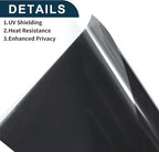 Motoforti Nano Ceramic Car Window Tint Film VLT 15% IRR 65% UVR 85% Black 5ft x 30inch Privacy Film 2mil PET 1 Pc