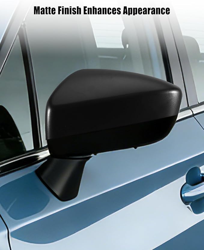 Mirror Cover Driver Side Fit for Subaru Impreza 2017 2018 2019 2020 2021 2022 2023 W/O Turn Light, Left Rearview Mirror Cover Replace 91054FL00A, Black