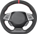 MEWANT Hand Stitched Steering Wheel Cover Wrap for Chevrolet Camaro 2017-2022