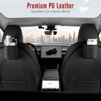 Leather Car Cup Holder Organizer (2-Pack) | Anti-Sag Clip On Drink Cupholder for Back Seat, Car Side Door, Headrest | Premium Extra Automotive Cup Holders for Water Bottles, Tumblers & Coffee Mugs