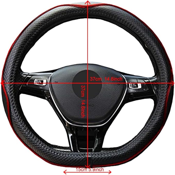 Mayco Bell Flat Bottom Steering Wheel Cover Anti-Slip,Safety,Soft,Breathable,Durable,Full Surround,Comfortable Grip Microfibe