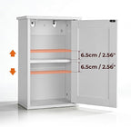 VINGLI Bathroom Wall Cabinet, White Medicine Cabinet with Single Door, Small Over Toilet Storage Organizer with Adjustable Sh