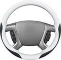 MEWANT Hand Stitch Steering Wheel Wrap Black White Faux Leather Interior Restore Kit for 2007-2013 Chevy Silverado 1500 2007-2014 Silverado 2500 3500 Tahoe Suburban Avalanche 2009-2017 Traverse
