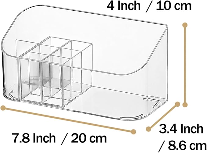 MORNITE Bathroom Counter Shelf Vanity Trays, Makeup Organizer Tray with 9 Compartments, Trays Holders for Medicine Bathroom C