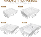 Adjustable Drawer Organizer – 19-Grid Divider for Socks, Bras & Panties, Closet Storage Box for Underwear & Dresser Drawers (