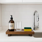 Acacia Wood Risers for Bathroom Tray Kitchen Counter Decor Bathroom Sink Accessories Decorative Wooden Riser Pedestal Stand f