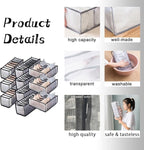 HSLFUAI 10 Pack Drawer Organizer for Bra, Underwear, Sock,Tie Foldable Closet Organizer Drawer Soft Fabric Dresser Drawer Div