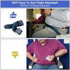 Airplane Seat Belt Extender 2-Pack(7-39 Inch)-FITS All Airlines (Type A,B) suitable for Southwest Airlines, Black