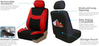 FH Group Light & Breezy Cloth Car Seat Covers, 7 Seater Three Row Set- Airbag & Split Ready -Universal for Cars Trucks and SU