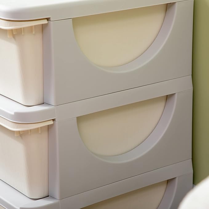 Qaba 3 Tier Kids Storage Unit, Toy Organizers and Storage with 3 Drawer Chest for Kids Bedroom Nursery Kindergarten Living Ro