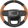 MEWANT Steering Wheel Cover for GMC Sierra Steering Wheel Cover for GMC Sierra 1500 / Sierra 1500 Limited/Sierra 2500 / Sierra 3500/ Yukon (XL) Hive Microfiber Leather