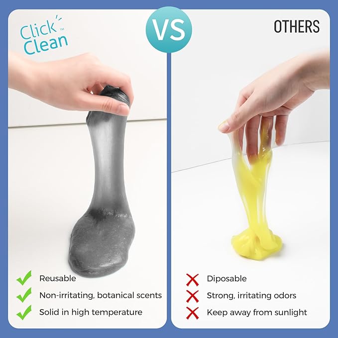 CLICK CLEAN 2Pcs Cleaning Gel for Car, 7oz Car Detailing Tools, Cleaning Putty Gel, Car Interior Cleaner Universal Dust Clean