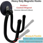 4 Pack Strong Garage Magnetic Hooks, Power Tool Organizer Rack, Heavy Duty Storage Utility Magnet Hooks for Power Drill,Garde