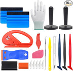 Mandark 35PCS Car Window Tint Tool Kit, Vehicle Window Tint Tool Including Various Squeegee & Knife for Vinyl, Auto Glass Protective Film Installation Wrapping Set, Universal for Vehicles