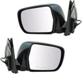 TRQ 2 Piece Driver and Passenger Side Mirror Assembly Set Electric Adjustment Heated No Memory Textured Compatible with 2001-
