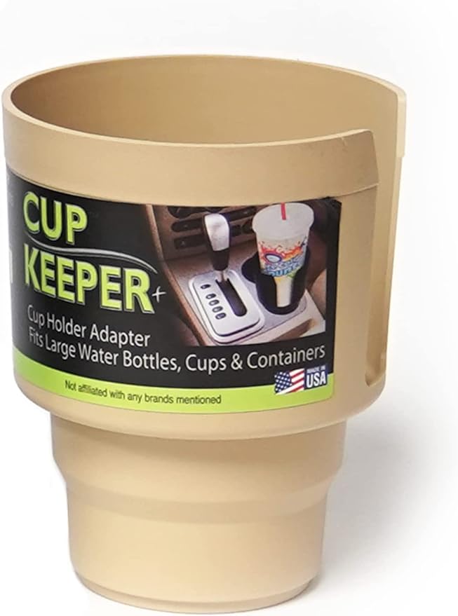 Cup Keeper Plus Car Cup Holder Adapter Expands to Hold Larger Beverage Containers up to 3.7" Diameter- Fits 32 oz Hydro Flask