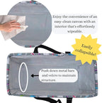 NGIL Extra Large Utility Tote Reusable Grocery Bag Oversized Collapsible for Groceries, Storage, Picnic, Beach (Dentist Print-Black)