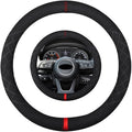 Suede Steering Wheel Cover,Compatible with Audi A3 A4 A5 A6 A8 R8 RS7 S3 S5 S6 S8 SQ5 TT Q7 Suede Leather Sport Non-Slip Wheel Cover Car Interior Accessories 15 inch for Man and Women