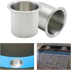 Anxingo 4 Pcs Stainless Steel Cup Holder, Silver Poker Table Drink Holder, Drop-in Cup Drink Holder for Yacht Boats RV Cars a