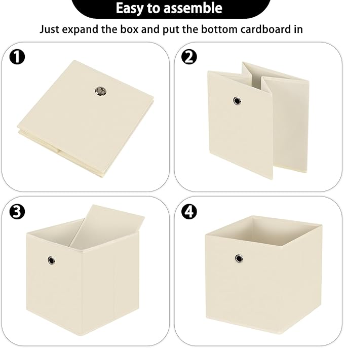 13 inch cube storage bins,collapsible fabric storage cubes Decorative storage basket,apply to clothes organizer box,shelves i