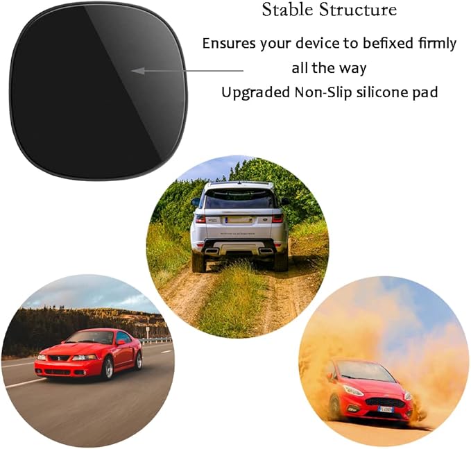 Car Phone Holder, Anti-Slip Silicone Dashboard Car Pad Compatible with iPhone, Samsung, Android Smart Phones, GPS, KGs3 and M