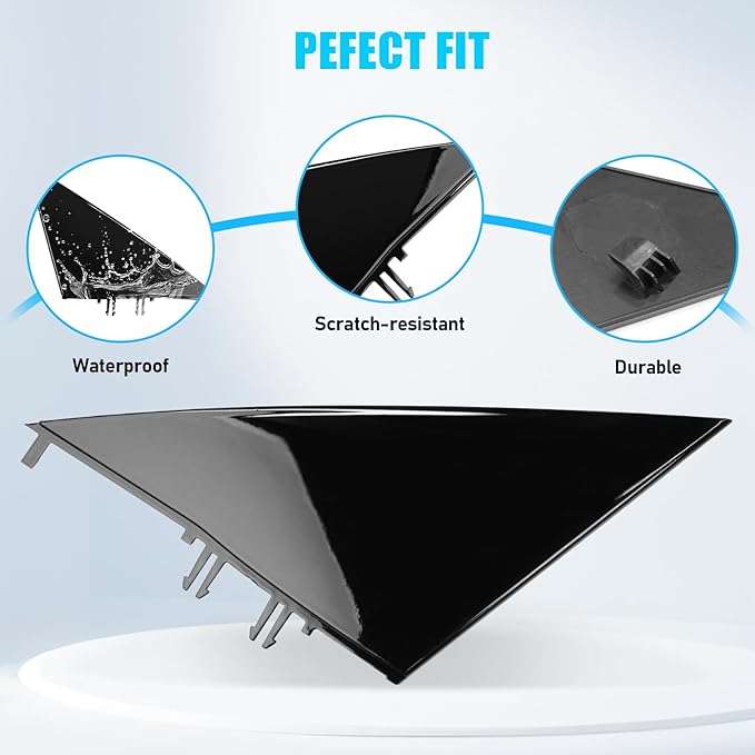 Jaronx Compatible with Tesla Mirror Triangle Cover Model 3 2017-2024, 1130655-00-D Model 3 Driver Side Mirror Triangle Trim, A-Pillar Applique Mirror Triangle Panel Trim For Tesla Model 3 Accessories