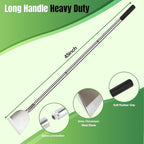 Snow Shovel for Driveway, Ice Scraper, Floor Scraper Long Handle, Garden Shovel Heavy Duty with Flat Head, Weed Scraper, Sod Cutter Remover Tool for Lawn Edger, Edging Shovels for Landscaping,