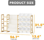SpaceAid 3-in-1 Toy Storage Organizer with 4 Shelves and 12 Bins, Toy Organizers Storage 3-Tier Bookshelf, Kids Bin Shelf Box