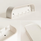 Kazai.® Key Holder 'Toke' | Minimalist Key Hook Design from Berlin | Modern Key Holder Wall Mount with Wooden Shelf | Key Rac