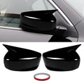 Yumzeco 2PCS Compatible with Honda Accord Ox Horn Side Mirror Covers 8th Gen W/O Stand Cover 2008-2012, Driver and Passenger Side Door Rearview Mirror Caps for Honda Accord W/O Light Hole-Glossy Black