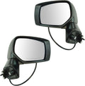 TRQ 2 Piece Driver and Passenger Side Mirror Assembly Set Electric Adjustment Heated No Memory Black Compatible with 2015-201