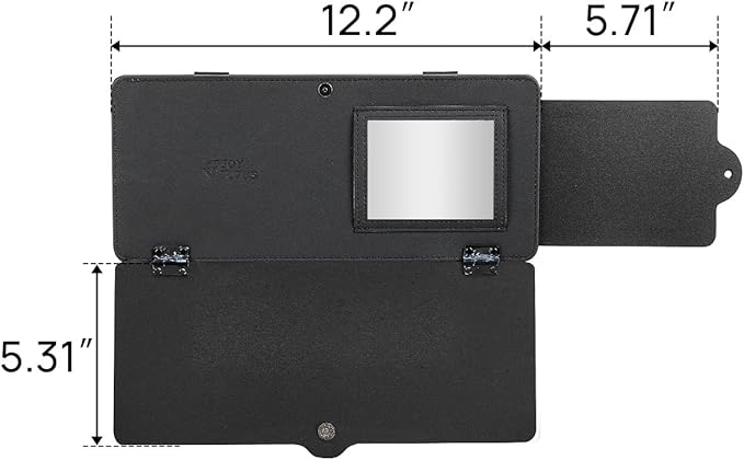 JOYTUTUS Sun Visor Extender for Cars, Adjustable Visor Extension Sun Blocker, Protects from Glare/UV Rays, Windshield and Side Window Sunshade, Built-in Mirror, Black