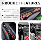2PCS New Car Seat Gap Filler with 2 Storage Areas,Stylish Car Seat Gap Storage for Stabilizing Phone,Keys Wallet,Universal Car Seat Gap Filler Organizer (Carbon Pink)