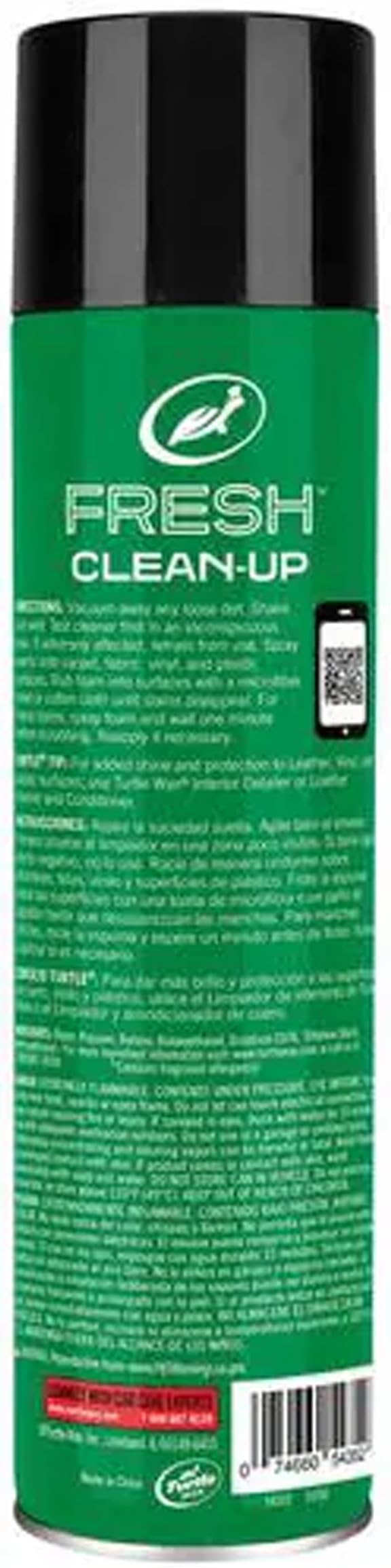 Turtle Wax Fresh Clean-Up Foam Cleaner for Car Carpet, Fabric & Vinyl, 22oz Aerosol Spray