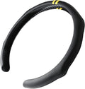 Quick Install Sporty Perforated Nappa Leather Steering Wheel Cover with Yellow Stripes Universal fit 14½" to 15" Car SUV Pick