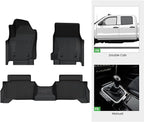LASFIT Floor Mats for Toyota Tacoma 2024-2026 Double Cab Gas (Only Fit Manual Tran) All Weather TPE Floor Liners for Custom Fit Tacoma Front&Rear 2 Row Mats (Not Fit Xtra Cab or Hybrid or Auto Trans)